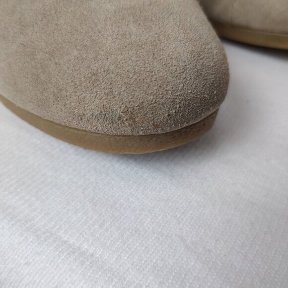 Toms Womens Ankle Booties Desert Wedge Heel Lace Up Boots Suede Taupe Tan Sz 8 - Picture 12 of 15